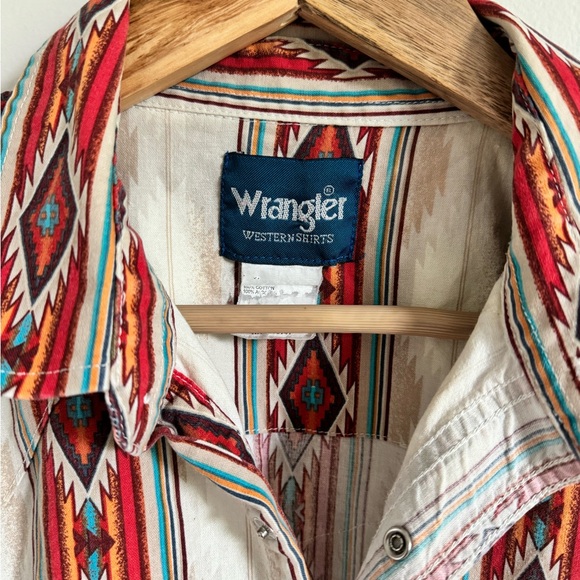 Wrangler Vintage Men’s Button Down, Size missing but would fit like men’s M - Picture 2 of 4